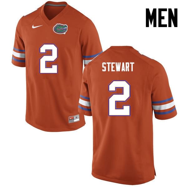 NCAA Florida Gators Brad Stewart Men's #2 Nike Orange Stitched Authentic College Football Jersey AOF7064QR